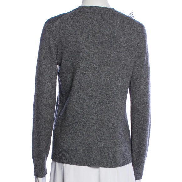 3.1 Phillip Lim Embellished Tassle Grey Crew Neck Sweater - Picture 2 of 8